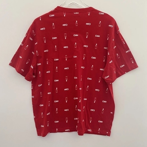 COCA-COLA Mens Red Cotton Graphic Tee T-Shirt Size XL (409) - Picture 2 of 6